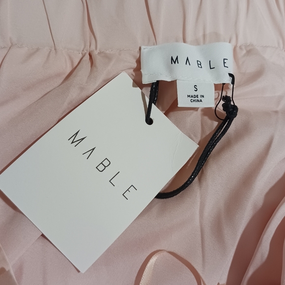 MABLE Brittany One Shoulder Tieree Maxi Dress Peach Anthropologie - Picture 7 of 10